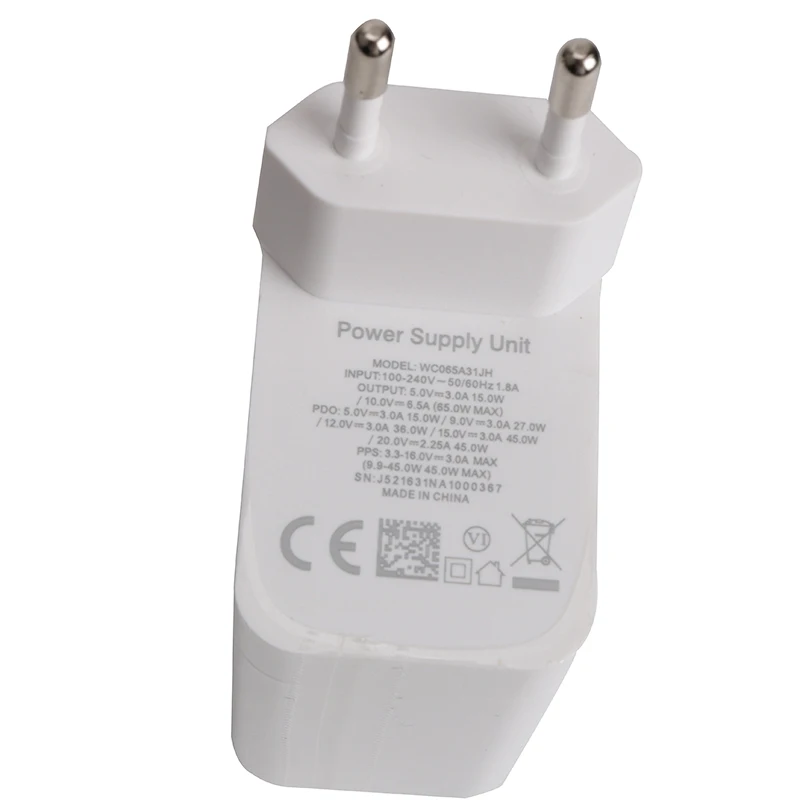 Оригинальный адаптер питания Oneplus Warp Charge 65 Вт быстрое зарядное устройство