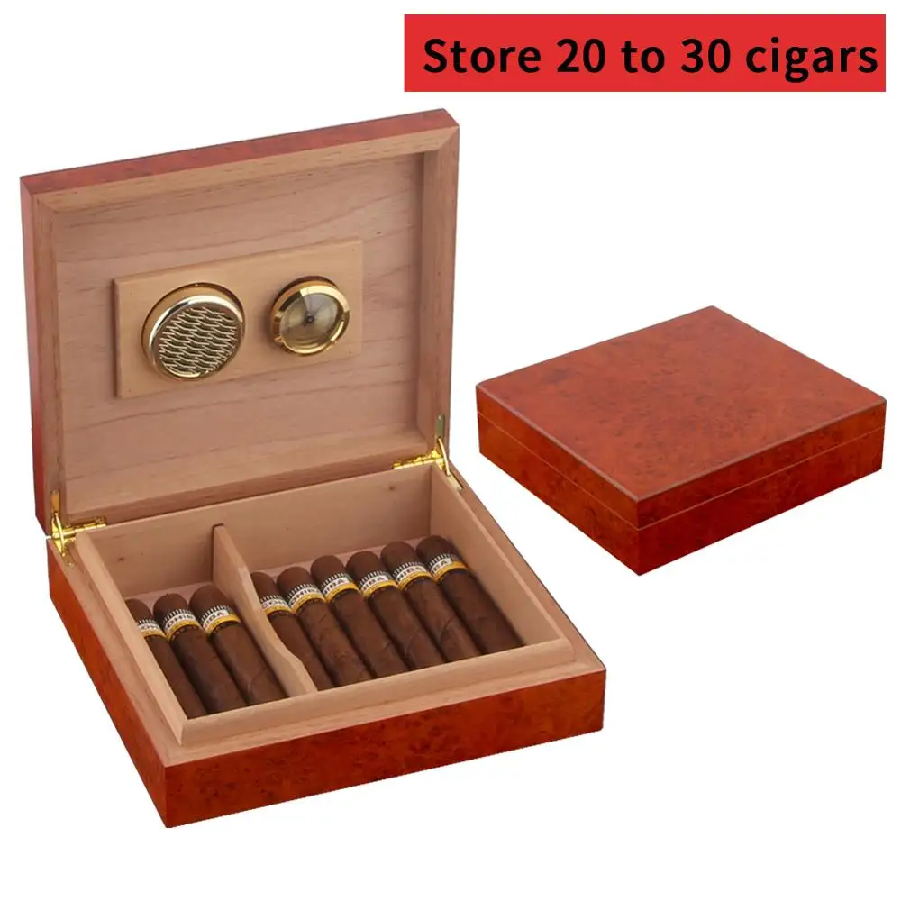 Аксессуары для сигар COHIBA чехол из кедрового дерева с гигрометром | Дом и сад
