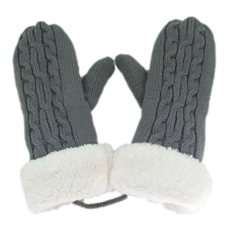 

Women's Cute Mitten Knitting Halter Gloves Winter Warm Gloves Thicken Mittens Gloves