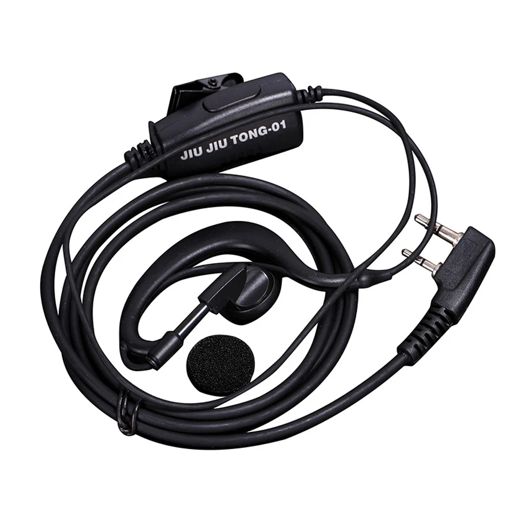 

Walkie Talkie Headset In Ear Single Iron Clip Headphone Thick Line K Head Microphone Button Security Earbud Interphone Earphone