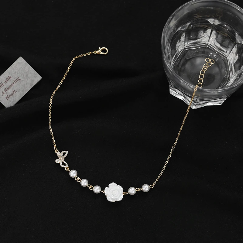 

Flower necklace women's new fashionable choker necklace exquisite clavicle chain necklace