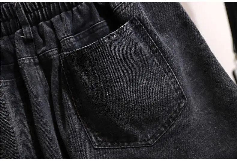 

5XL 6XL Summer Large Size Hole Denim Shorts Women's Casual Plus Size Button Denim Shorts Loose High Waist Black Wide Leg Shorts