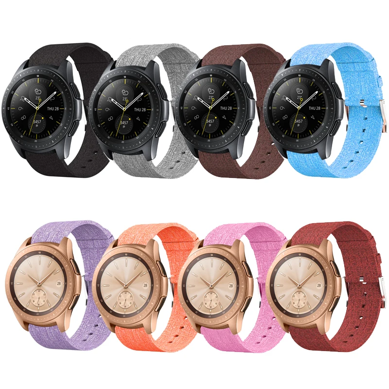 

20mm 22mm Woven Fabric Strap Band with Classic Buckle for Samsung Galaxy Watch 42mm 46mm for Watch3 41mm 45mm Replacement bands