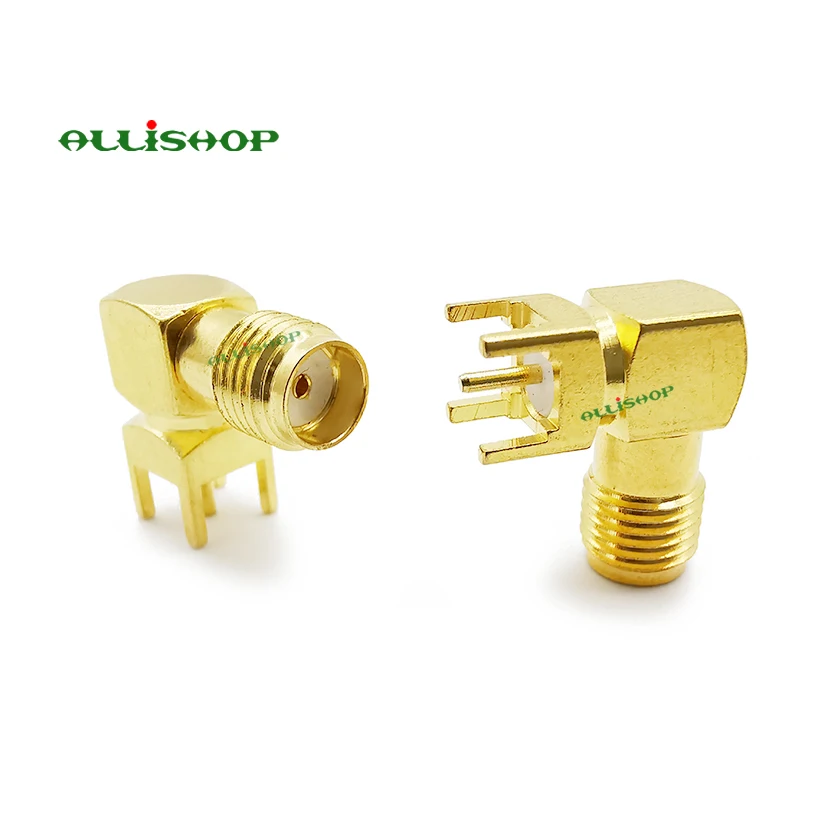 2 шт. SMA женский правый угол крепление на печатную плату пайкой RF коннектор