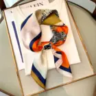 Дизайнерские квадратные шарфы с принтом лошадей, женский платок, бандана, шали и обертывания, повязка для волос из пашмины, летний шейный платок