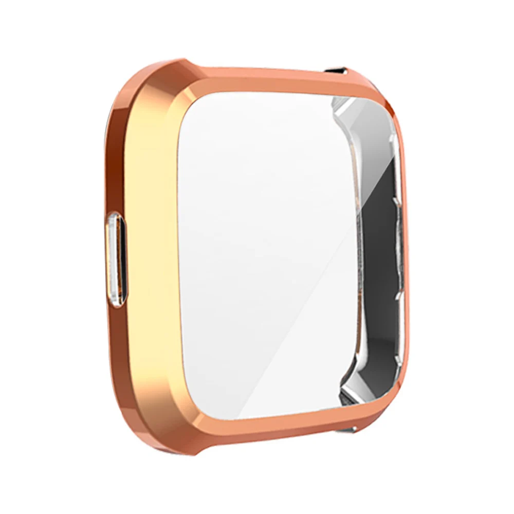 Rose Gold Чехол для часов Fitbit Versa Lite/Versa 2, Мягкий защитный чехол для экрана Versa2, легкий ТПУ бампер, тонкий Чехол, аксессуары - Цвет: Rose Gold