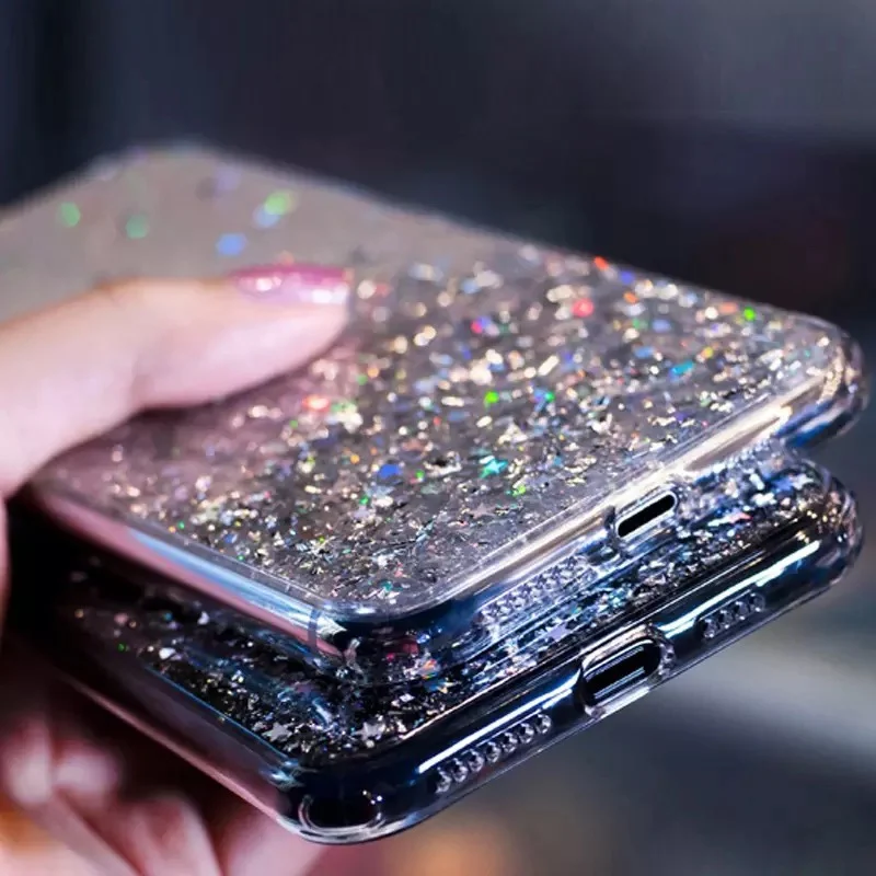 LOVECOM Glitter Phone Cases For Xiaomi Redmi Note 11 10 Pro 9 8 9S Cover Xiaomimi 11T POCO X3 NFC M3 Fundas | Мобильные телефоны и