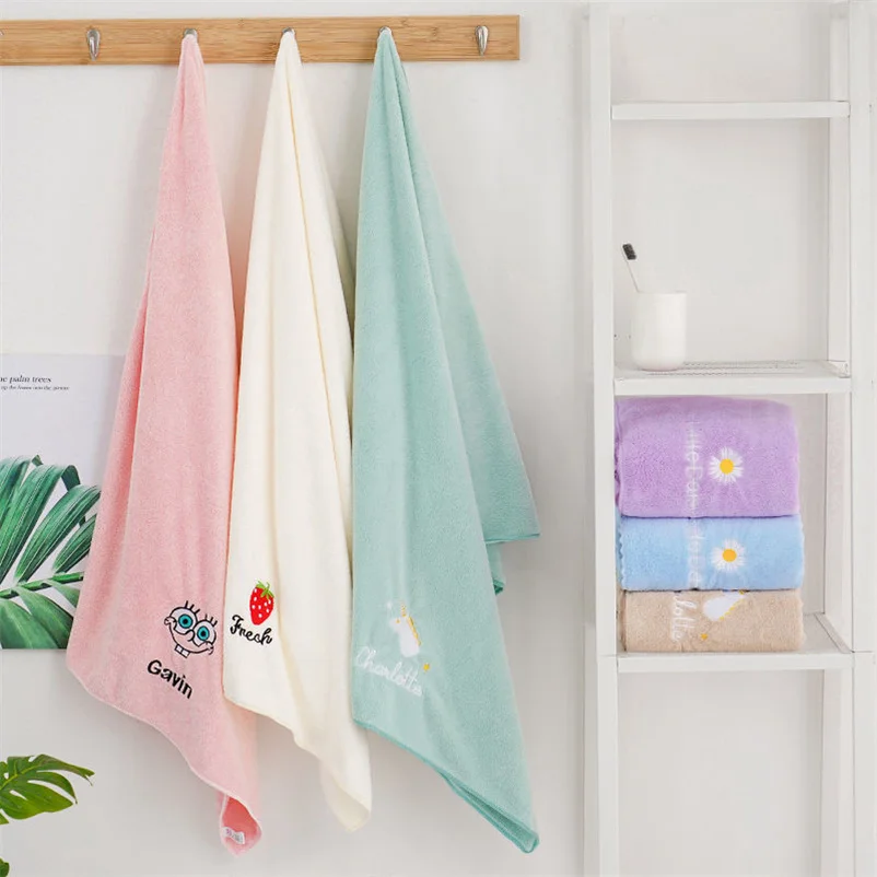 Bath Towel for Adults Kids 70x150cm/105x105cm Absorbent Quick Drying Spa Body Wrap Face Hair Shower Towels Sets Beach Cloth | Дом и сад