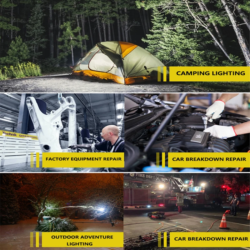 Светодиодный Рабочий фонарь с COB матрицей складной магнитный светильник для