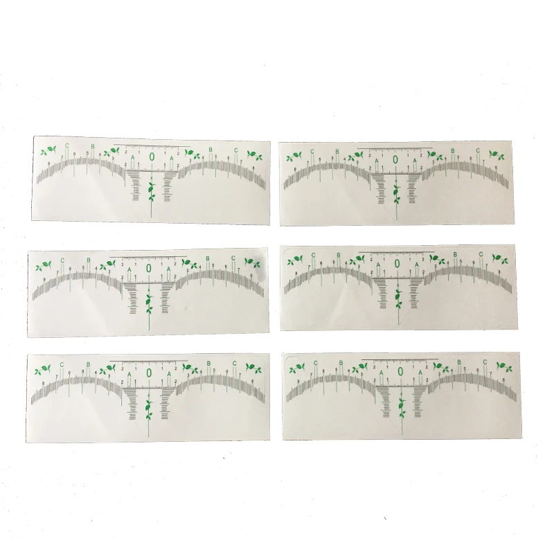 

Permanent Makeup Supplies Disposable Eyebrow Ruler Sticker Tattoo Microblading Eyebrow Ruler Stencils Accurate Tools 100pcs/lot