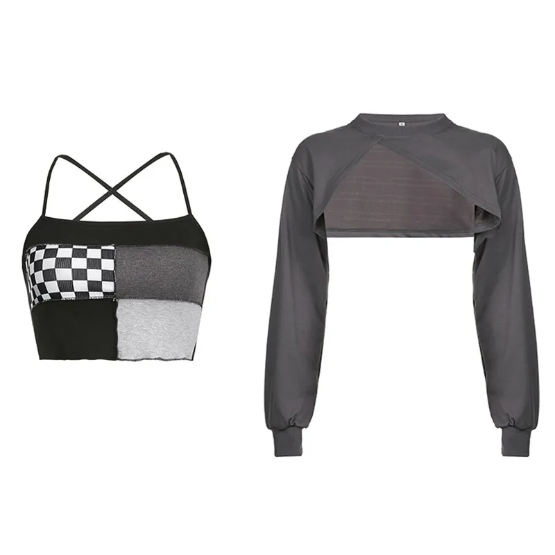 Пикантная футболка Tonngirls женская с длинным рукавом и вырезами спереди пуловер