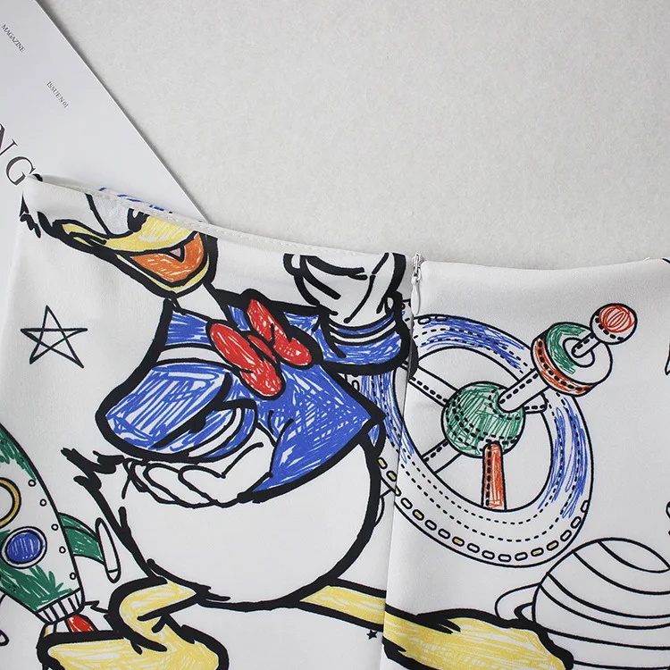 Женская юбка-карандаш с рисунком Микки Мауса облегающая юбка высокой талией