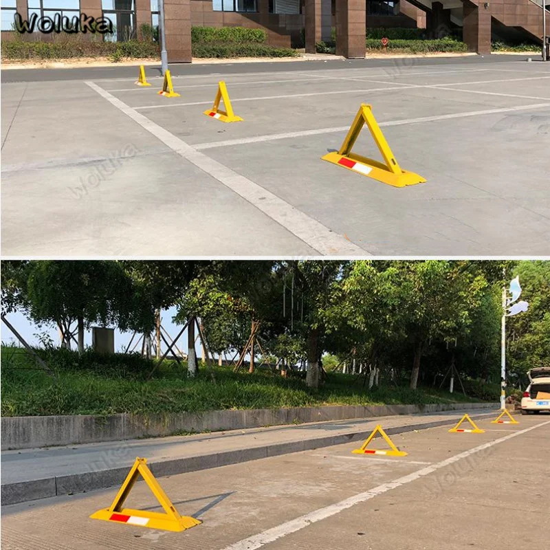 Car Thick Triangle occupancy parking pile position lock anti-collision kst special punch-free Upgrade one-piece CD50 Q01 | Автомобили и