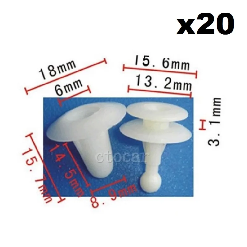 

20 крепежных зажимов для Toyota / Mazda Isuzu 89422649