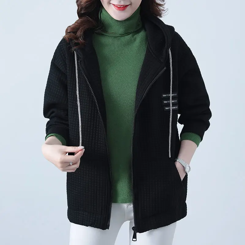 Женская куртка с капюшоном розово-Красная спортивная весна-осень 2022 | одежда