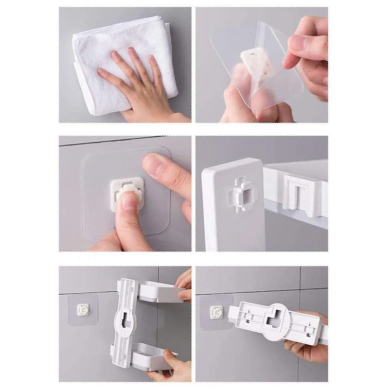 

with Draining Tray Double Layer Bar Soap Holder Wall Mounted for Bathroom Kitchen No-Drilling Rotatable
