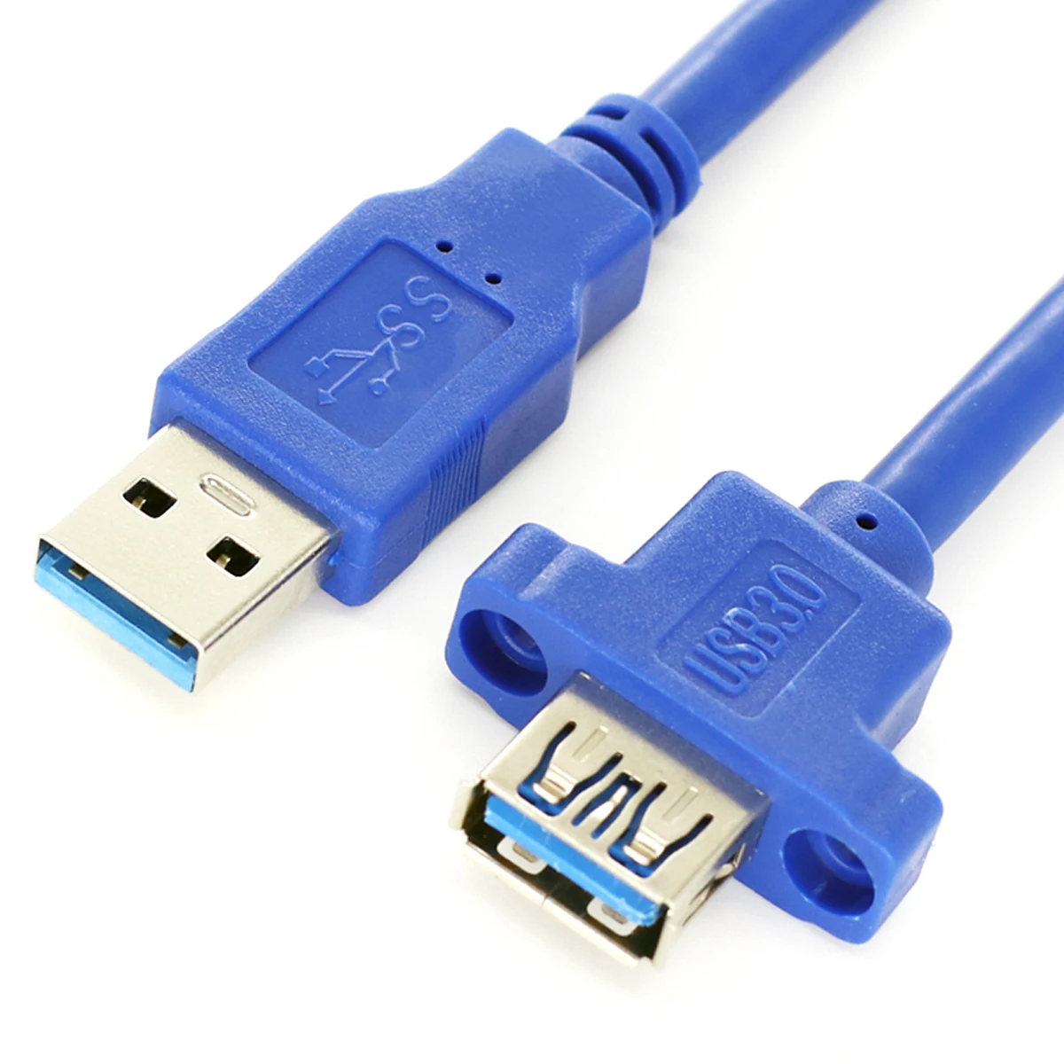 

CY USB 3.0 A Type Male to Female Extension Cable with Panel Mount Screws Holes