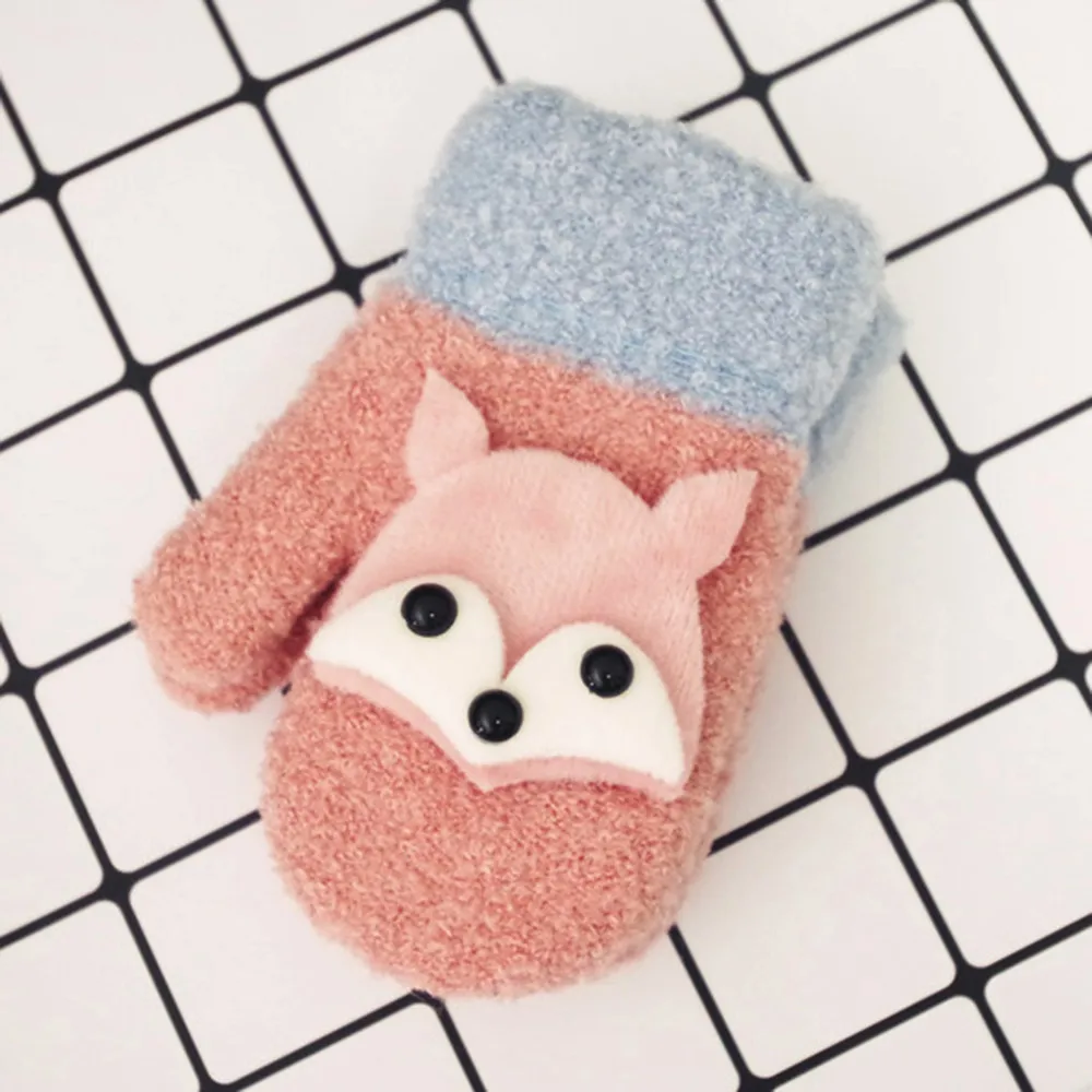 Рождественские детские зимние перчатки для малышей милые Утепленные теплые на