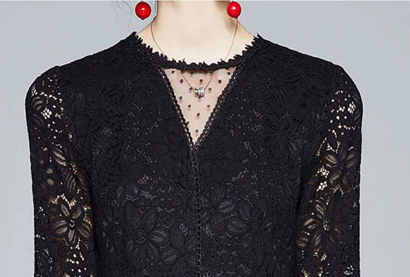 

Women Autumn New Bohemia Elegant Cake Dress Runway Vintage Long Black Mesh Femme Designer High-End Party Dress Vestidos