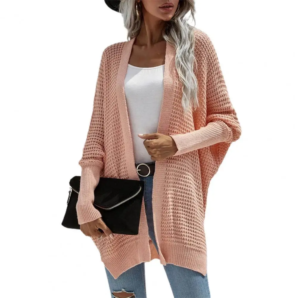 

Женский однотонный кардиган с рукавом «летучая мышь»