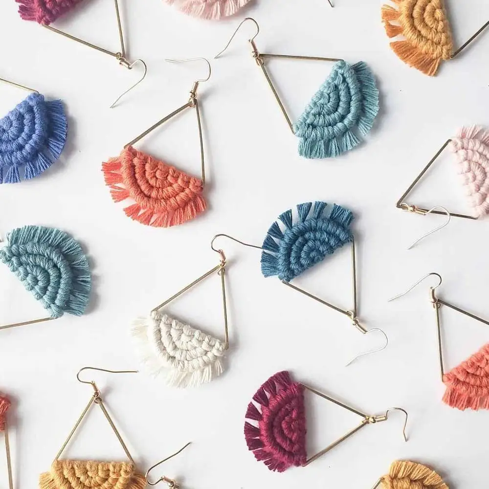 Женские богемные серьги с бахромой Girlgo длинные висячие перьями очаровательные