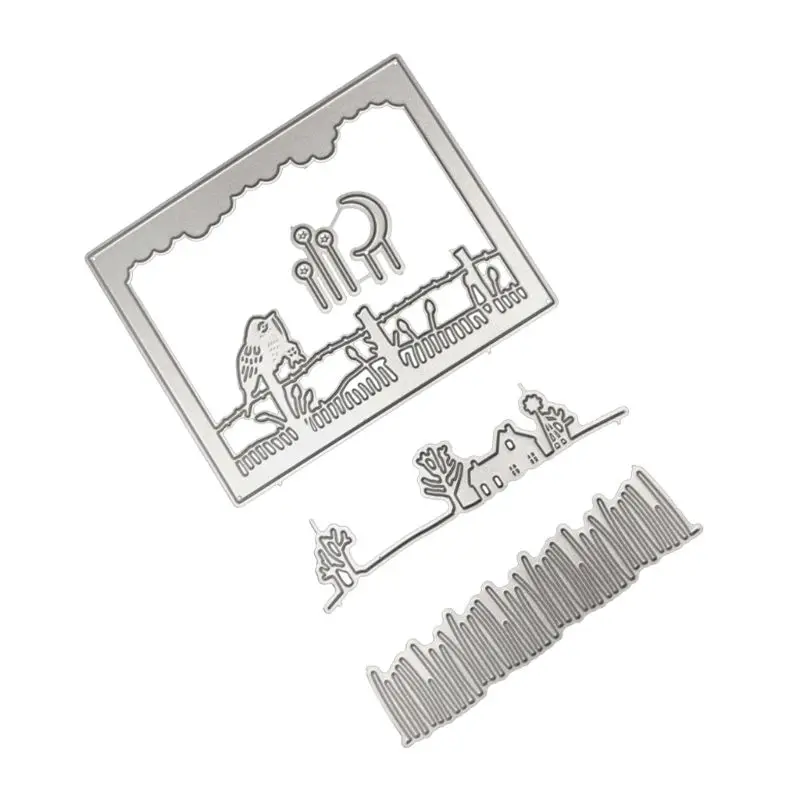 Хэллоуин дом с привидениями металлические режущие штампы Трафаретный