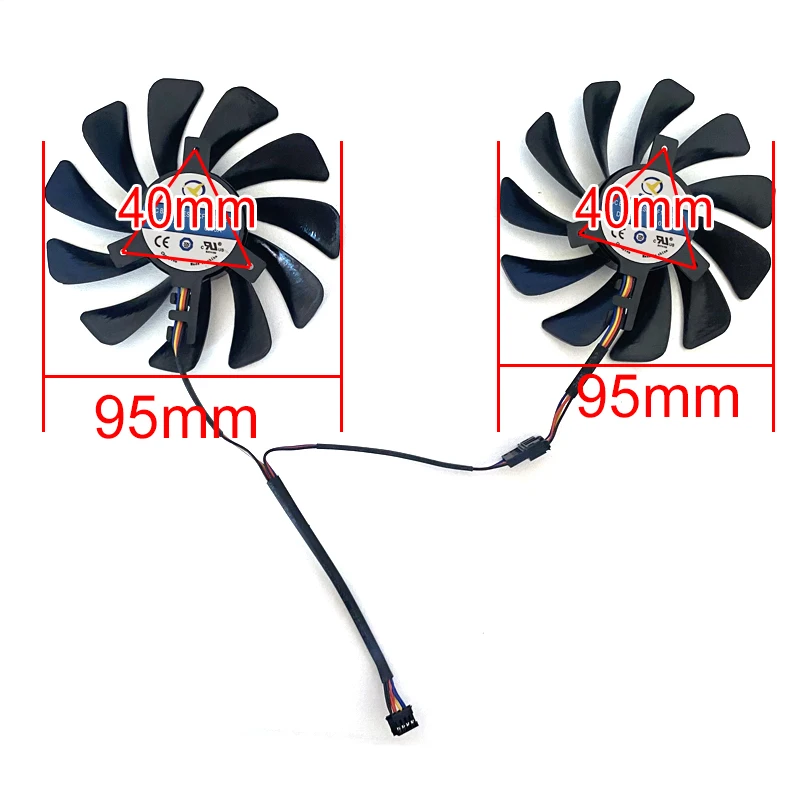 2 шт. FDC10U12S9 C CF1010U12S 4PIN RX 5600XT 5700XT охлаждающий вентилятор для XFX Radeon 5600 5700 XT сырье II