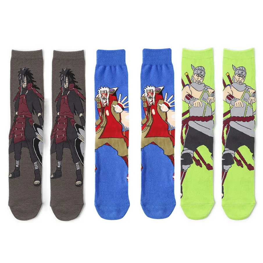 

Bandai Cartoon Anime Naruto Jiraiya Men's Socks Japanese Western Animation Funny Meias Wholesale Over 300 Colors Free Shipping