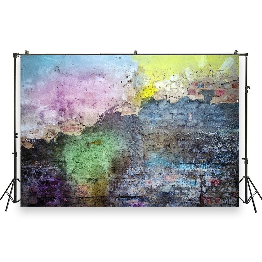 

Huayi фон для фотографий граффити кирпичная стена Новорожденные студийные портреты фотобудка фон для фотосъемки на день рождения W-6710