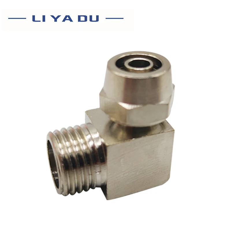 Трубная трубка PL4 6 8 10 12 мм to -M5 M6 1/8 1/4 3/8 1/2 резьбовой соединитель из фианита медные
