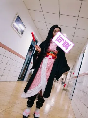 Аниме! Demon Slayer: Kimetsu no Yaiba Kamado Nezuko, милое кимоно, костюм для косплея, костюм на Хэллоуин, любой размер