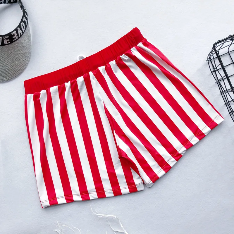 Летний полосатый купальник biquinis комплект для женщин и мужчин пляжный купальный