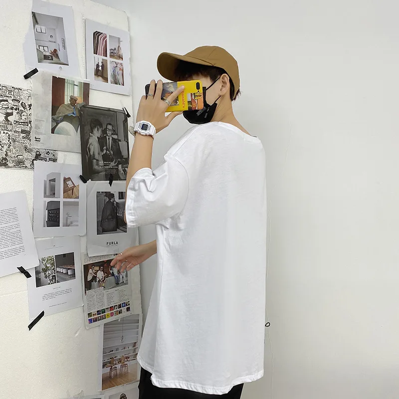 Летняя мужская футболка с мультипликационным принтом динозавра уличная одежда в