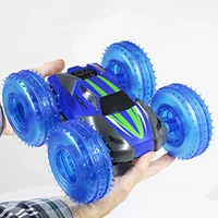 112 scale double sided off road 2 4ghz high performance rc stunt car crawler with bright led lights tumbling spinning toys kids