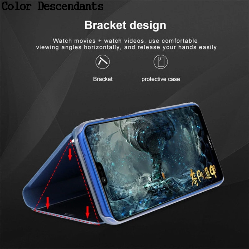 smart mirror phone case for oneplus 8 clear view leather flip stand back cover for one plus 6 6t 7 7t pro oneplus7t coque fundas free global shipping