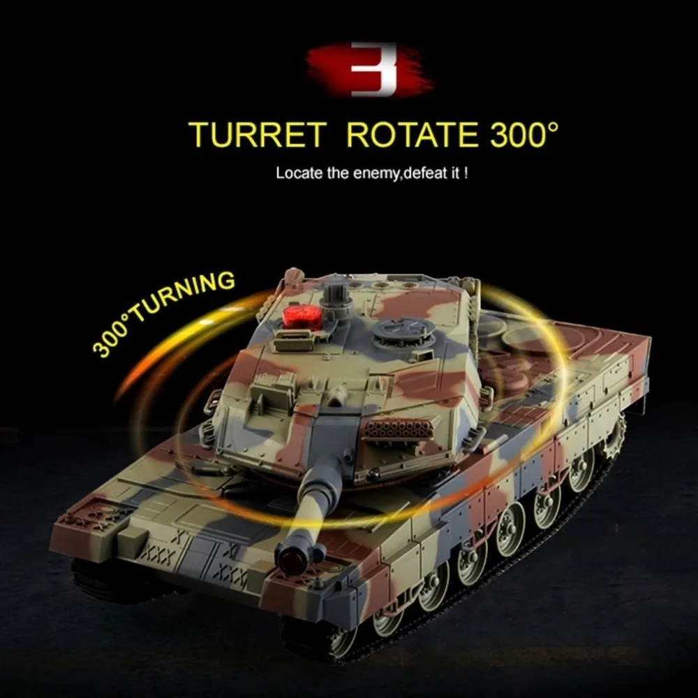 1/24 масштаб немецкий Леопардовый боевой танк A6 инфракрасный боевой танк RC со звуком и подсветкой беспроводные радиоуправляемые игрушечные танки