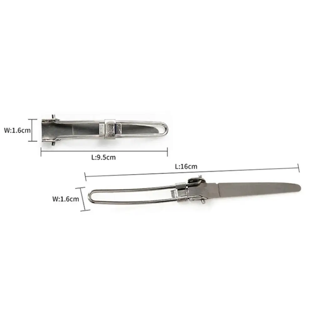 Fashion Portable Outdoor Camping Picnic Tableware Stainless Steel Folding Fork and Spoon | Спорт и развлечения