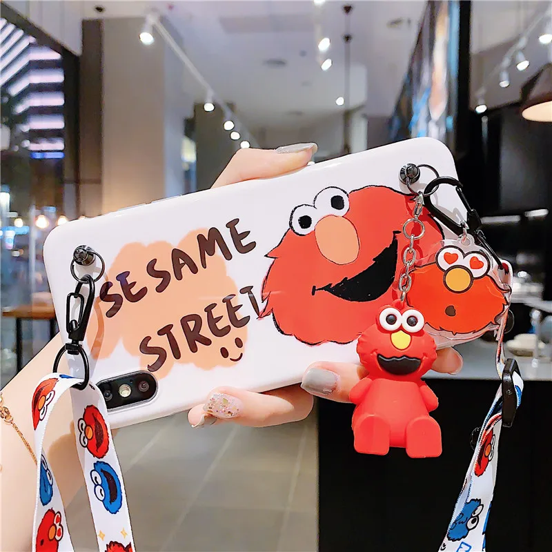 As shown in Для iphone XR 3D Тоторо мягкий чехол для iphone X XS max 8plus 7plus 6 6S 6p Симпатичные Монстры ТПУ задняя крышка+ игрушка+ ремень+ подставка - Цвет: As shown in