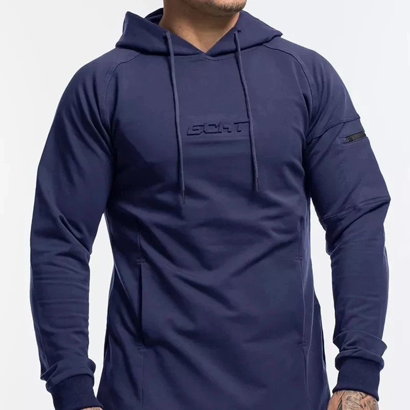 

Solid Black Cotton Hoodies Man Sweatshirts Gym Fitness Workout Pullover Autumn Hooded Hoodies Tops Grey Sportswear Jackets Cloth