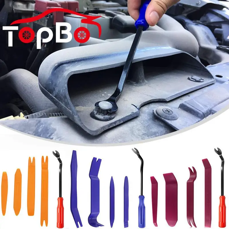 

Car Door Radio Clip Panel Trim Removal Tool Kits 5/4 Pcs No-Scratch Auto Disassembly Dashboard DVD Stereo Pry Refit Repair Kit