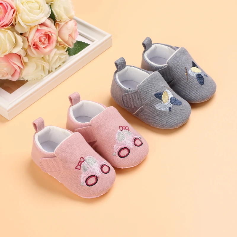 

Male And Female Baby Baby Cute Cartoon Car Plane Printing Soft Bottom Baby Shoes 0 To 18 M Baby Steps