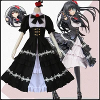 amine date a live tokisaki kurami cosplay costume cute lolita maid dress costumes party stage costumes
