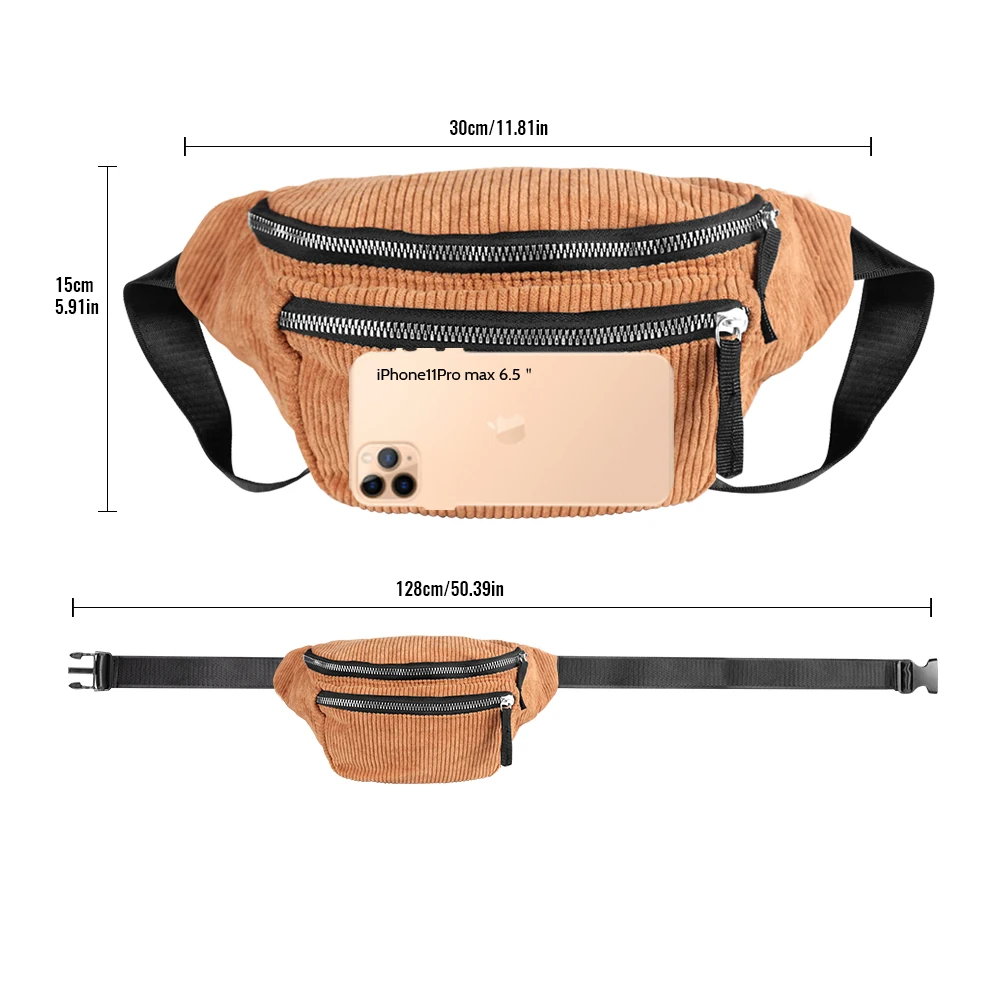 Поясная Сумка Buylor для женщин забавная дизайнерская Вельветовая сумочка на