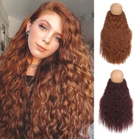 xuanguang synthetic 24inch invisible hair wire without no clip hair extension fishing line wig wavy hair female false hair piece