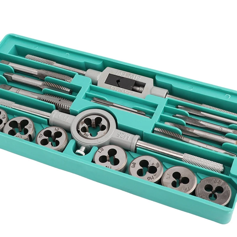 

Tap Mold Kit M3-M12 Metric Tap and Die Kit Hand Tool Set Is Suitable for Craftsman Mechanics, Etc. Metric Wrenches