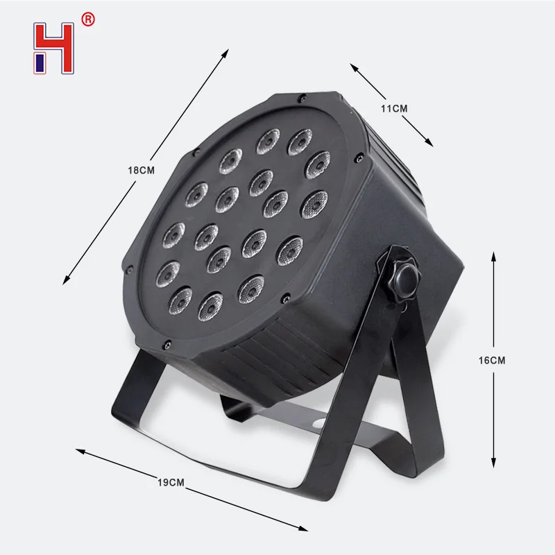 Dmx светодиодный плоский прожектор для 18X3W RGB сценический снизу вверх Лира стирка