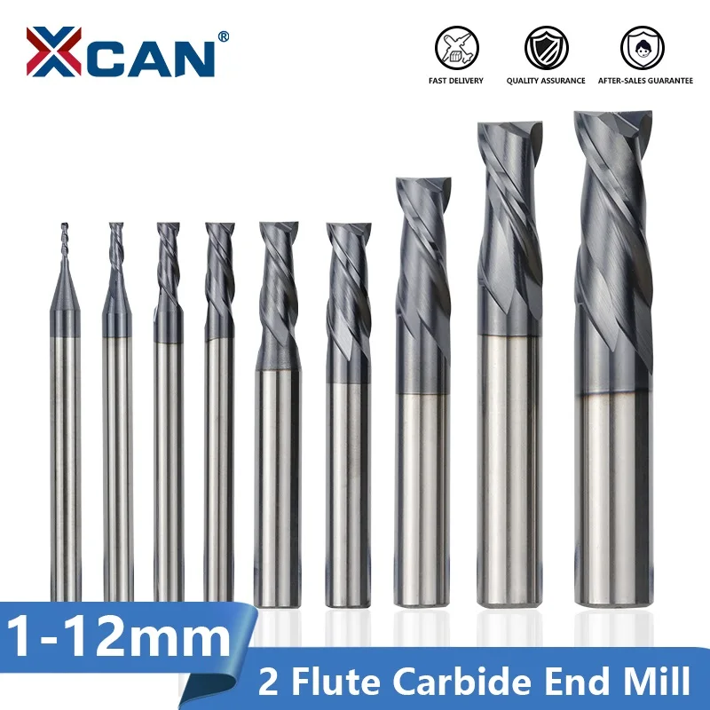 Фреза XCAN Концевая фреза из карбида вольфрама диаметр 1-12 мм HRC 45 для фрезерных