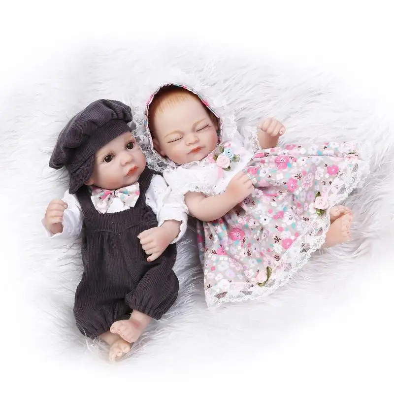 

Wedding Gift Lovely and Lifelike Couple Twins Simulation Reborn Dolls Children's Toys House Playing