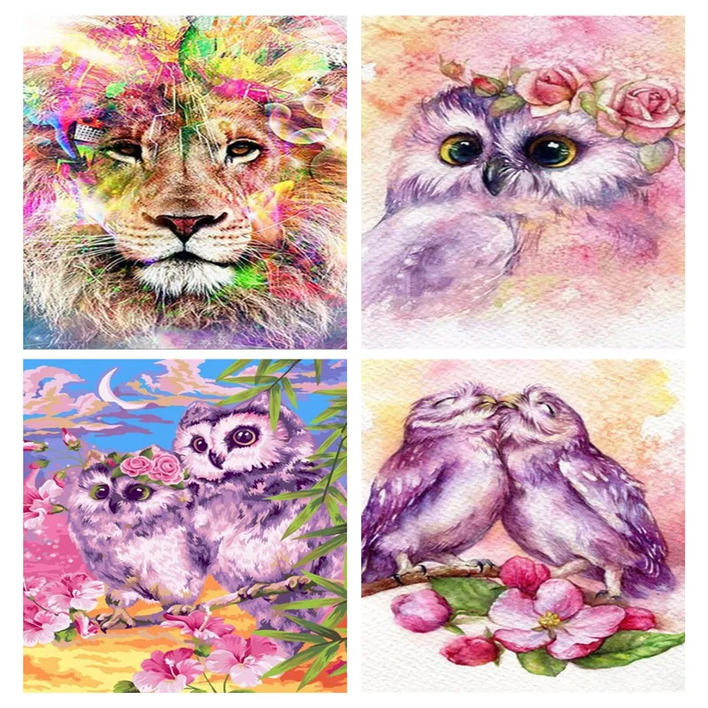 

Diamond Painting 5D Diamonds DIY Animal Cross Stitch Full Square Round Drill Embroidery Colorful Handmade Home Room Wall Decor