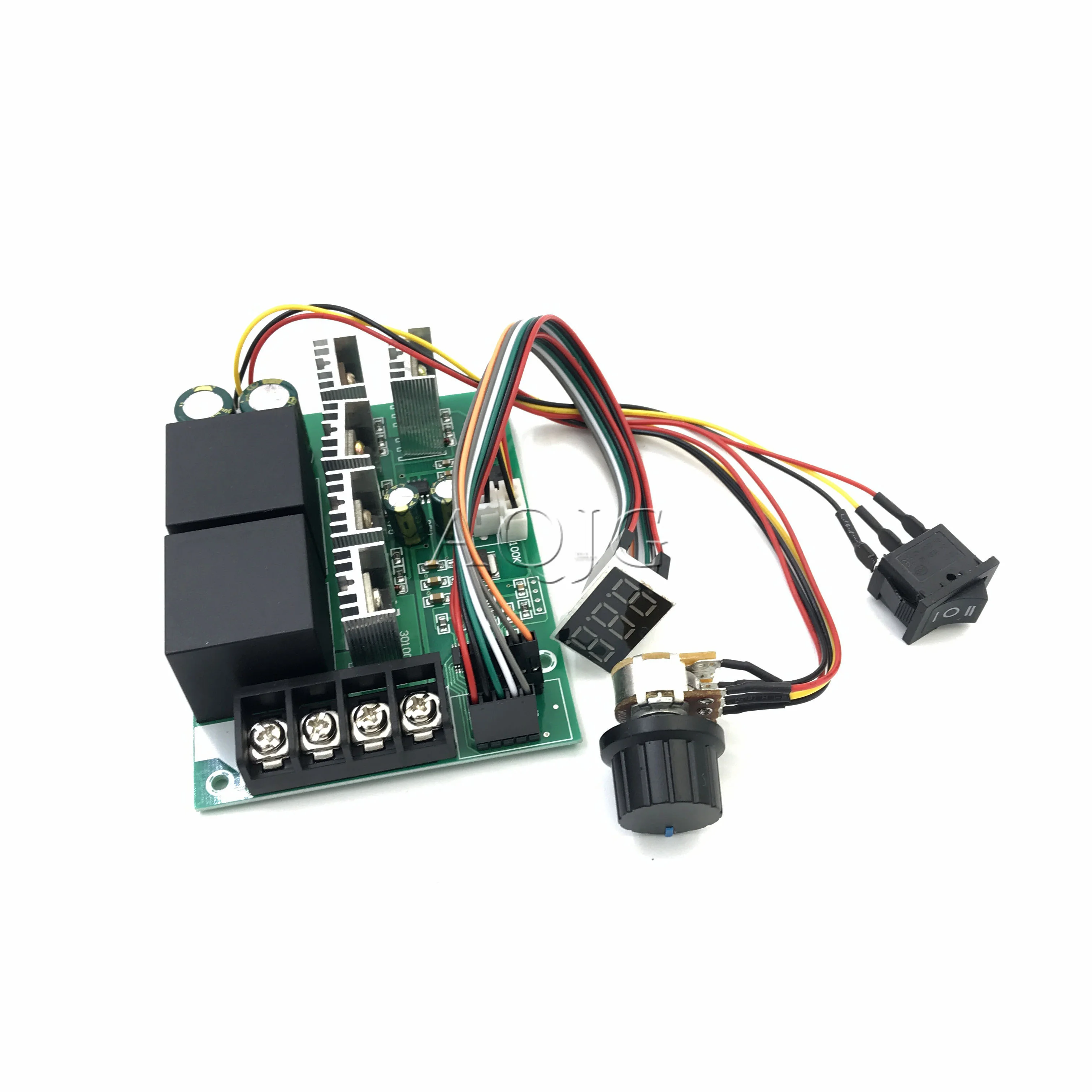 Цифровой LED дисплей ШИМ контроллер скорости двигателя постоянного тока DC 10 55 в 0